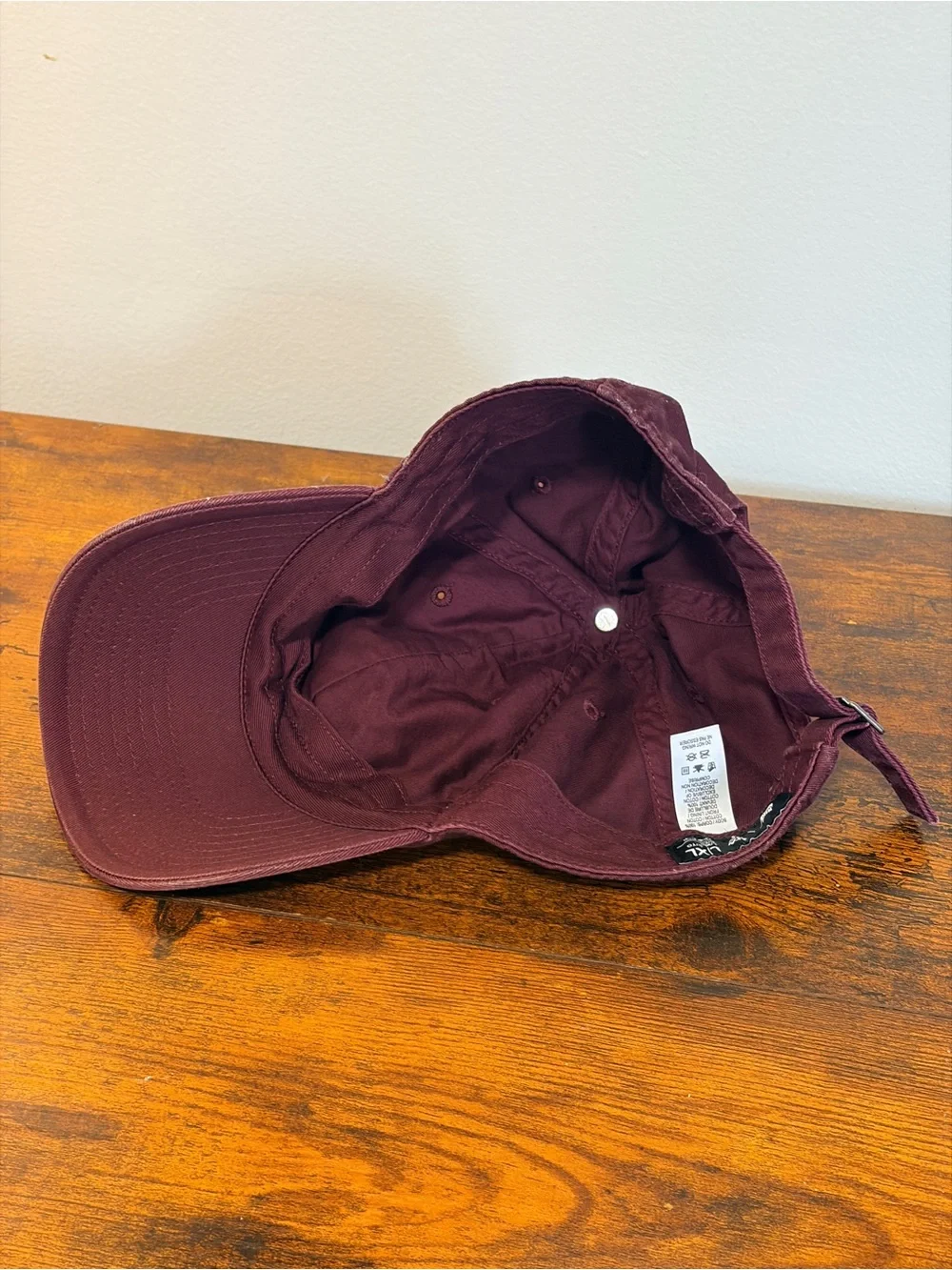 Nike Burgundy Baseball Cap with White Swoosh